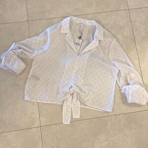 BCbG Cropped button down
